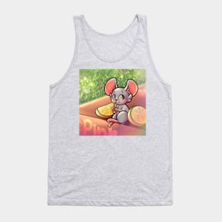 Mouse drinking pink lemonade Tank Top